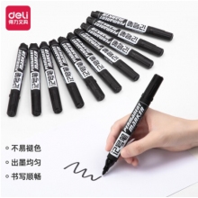 得力黑色粗頭記號筆 